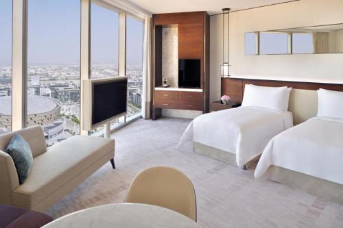 Habitación Premier con 2 camas y vistas al Burj Khalifa - Acceso exclusivo a la piscina infinita de la planta 54 del hotel Address Sky View