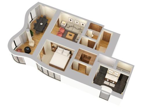 Suite esquinera de 1 dormitorio, accesible (ADA) del hotel Pendry Manhattan West. Foto 11