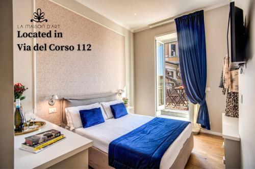 Habitación Doble con balcón - Edificio anexo, Via del Corso 112 del hotel 55 Fifty Five