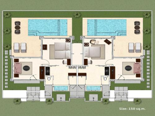 Villa Doble con piscina privada - 2 camas individuales del hotel Mövenpick Asara Resort and Spa Hua Hin. Foto 7