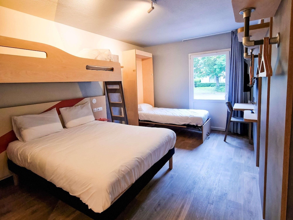 Habitación familiar, 2 camas dobles del hotel Ibis budget Lille Marcq en Baroeul