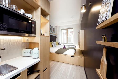 Estudio Doble con 2 camas individuales del hotel Wilde Aparthotels by Staycity Covent Garden. Foto 5