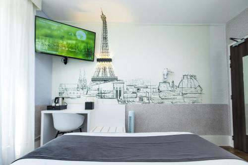 Habitación Doble del hotel De Paris Montparnasse. Foto 2