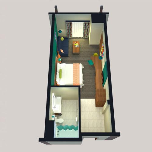 Suite Junior con patio - 1 cama extragrande del hotel The Kartrite Resort and Indoor Waterpark. Foto 5