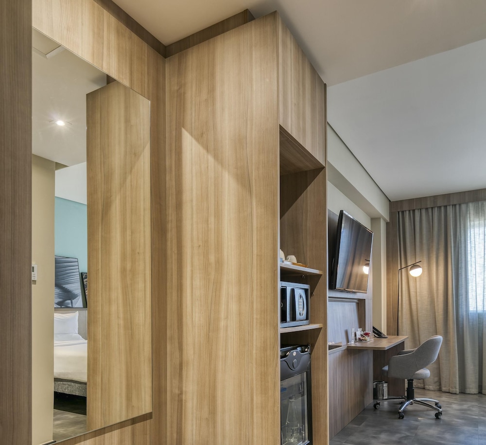 Habitación Deluxe con 1 cama doble y 1 sofá cama del hotel Novotel Belo Horizonte Savassi. Foto 4