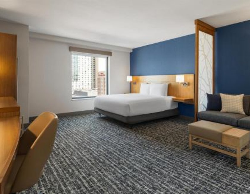 Habitación doble 1 Cama king Accesible Sofá Cama incluido Normal del hotel Hyatt Place Denver Downtown. Foto 4