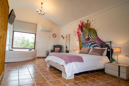 Habitación Doble Superior con vistas al jardín del hotel Finca El Pastel