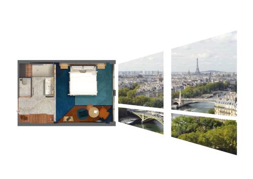 Habitación Iconic Paris Skyline con vistas al río Sena y la Torre Eiffel del hotel So/ Paris. Foto 3