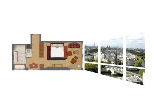 Suite Estudio Junior Panorama con vistas al río Sena y la Torre Eiffel del hotel So/ Paris. Foto 5