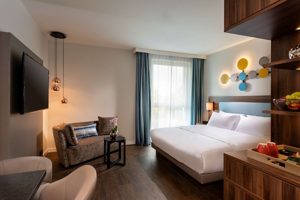 Estudio con cama King del hotel Hyatt House Frankfurt Eschborn