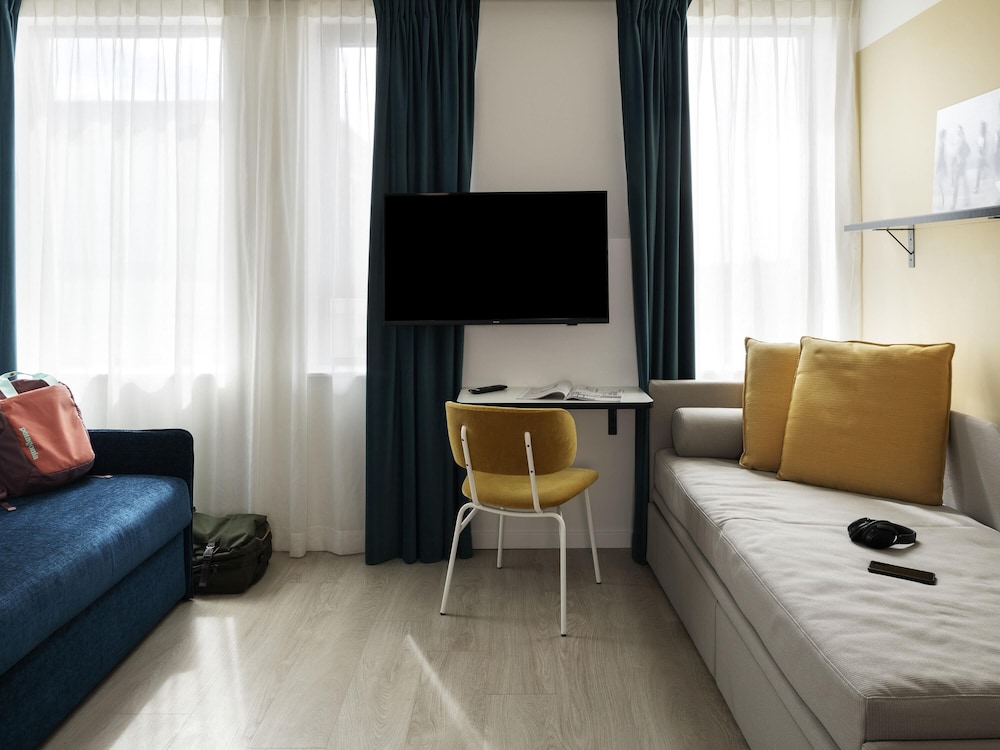 Estudio 2 Camas individuales 1 Cama doble del hotel Adagio Access Gent Centrum Dampoort. Foto 1