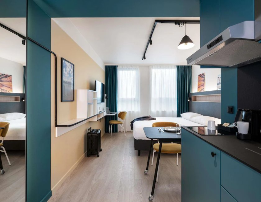 Estudio 1 Cama doble del hotel Adagio Access Gent Centrum Dampoort