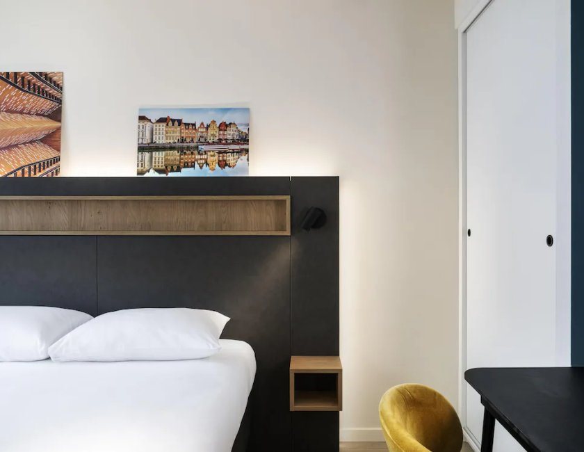 Estudio 1 Cama doble del hotel Adagio Access Gent Centrum Dampoort. Foto 3