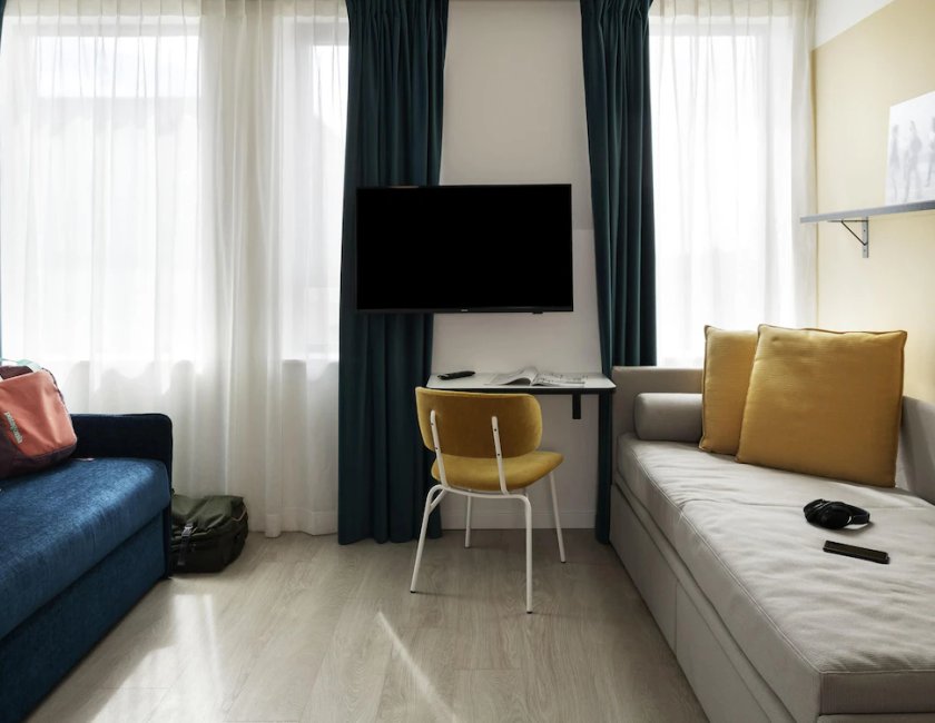 Estudio Sofá Cama incluido del hotel Adagio Access Gent Centrum Dampoort. Foto 1