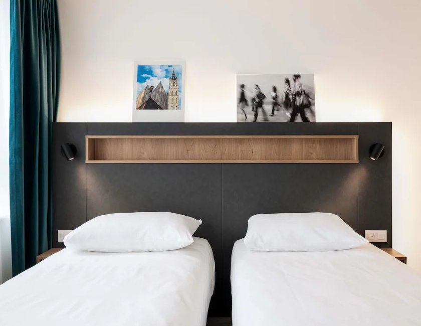 Estudio 2 Camas individuales del hotel Adagio Access Gent Centrum Dampoort. Foto 3