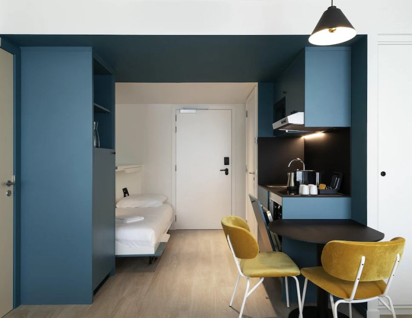 Estudio 2 Camas individuales 1 Cama doble del hotel Adagio Access Gent Centrum Dampoort. Foto 1