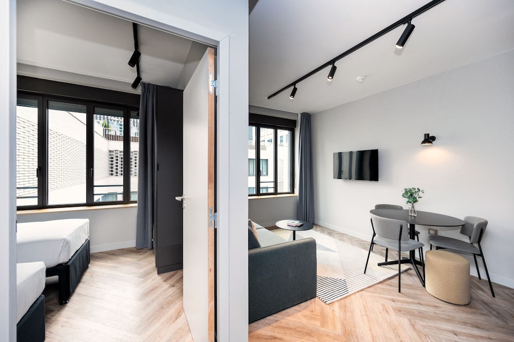 Apartamento de un dormitorio (camas individuales) del hotel Staycity Paris La Defense. Foto 5