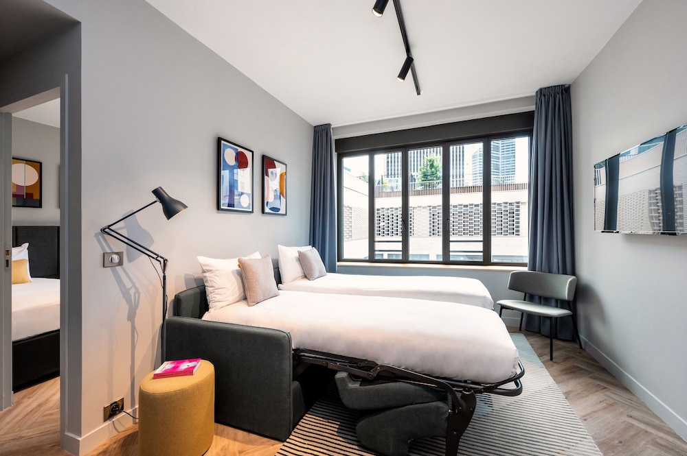 Apartamento de un dormitorio (camas individuales) del hotel Staycity Paris La Defense. Foto 11