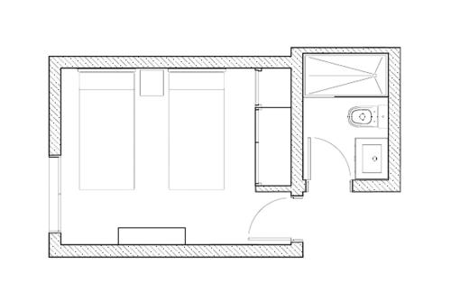Twin Room with Private External Bathroom del hotel Magma Rooms. Foto 7