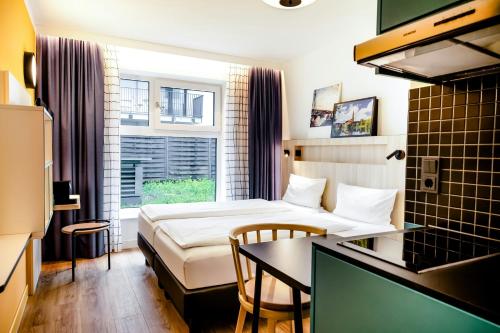 Estudio con Dos Camas del hotel Kiel-Schwedenkai. Foto 1