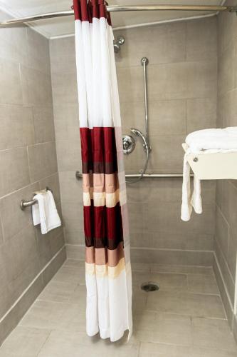 Habitación Superior con cama extragrande y ducha accesible en silla de ruedas - Adaptada para personas con discapacidad - No fumadores del hotel Red Roof Inn Rochester - Henrietta. Foto 4