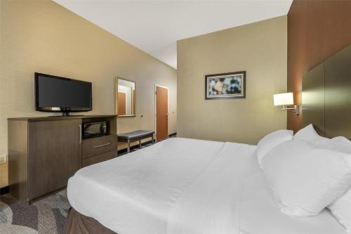 Habitación con ducha a ras de suelo, adaptada para personas de movilidad reducida - 1 cama extragrande del hotel Best Western Plus University Inn. Foto 2