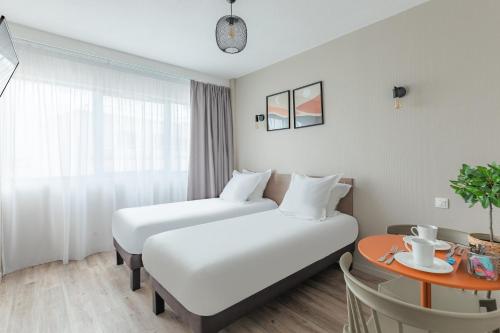 Estudio con 2 camas individuales del hotel Appart'city Classic Bordeaux Centre