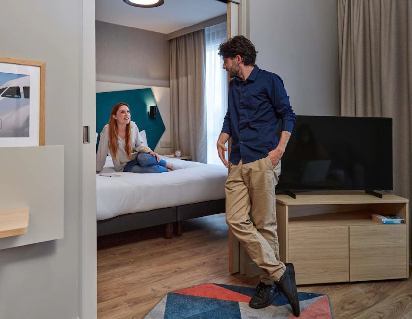 Apartamento 1 Cama queen 1 habitación Sofá Cama incluido kitchenette del hotel Aparthotel Adagio Toulouse Centre La Grave. Foto 4