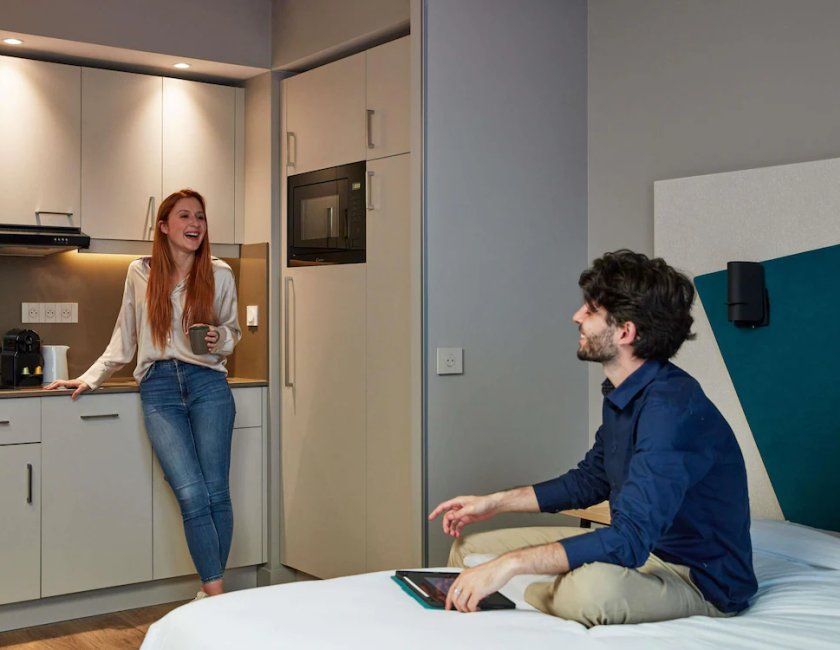 Estudio 1 Cama doble kitchenette del hotel Aparthotel Adagio Toulouse Centre La Grave