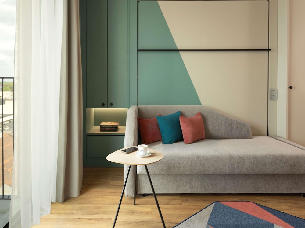 Estudio, 1 cama doble del hotel Adagio Antwerp City Center. Foto 6