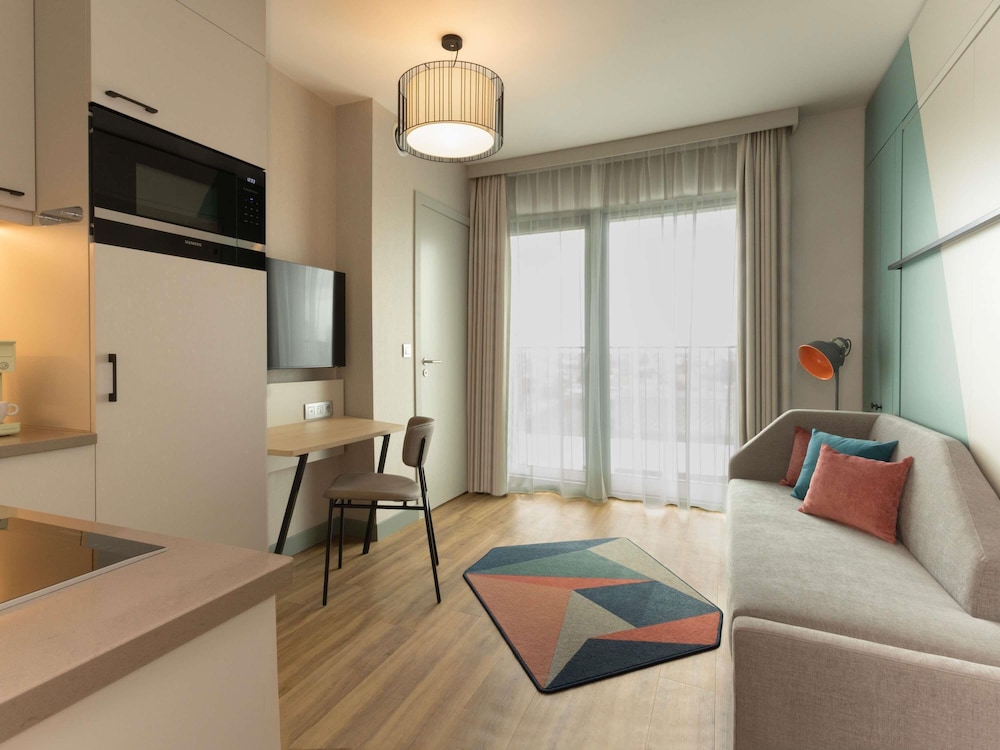 Estudio, 1 cama doble del hotel Adagio Antwerp City Center. Foto 7