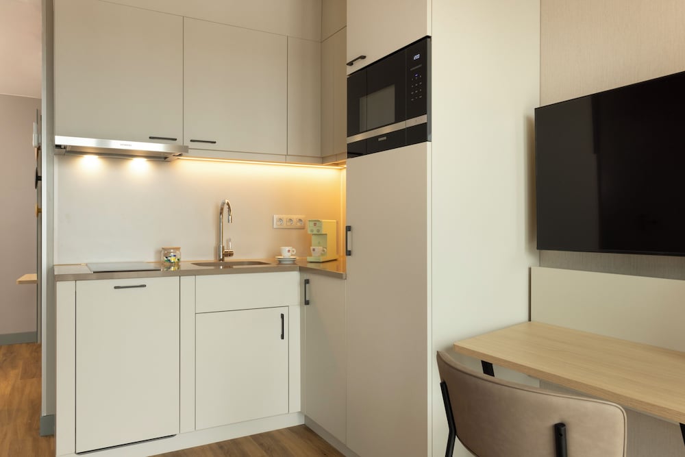 Estudio, 2 camas individuales del hotel Adagio Antwerp City Center. Foto 6