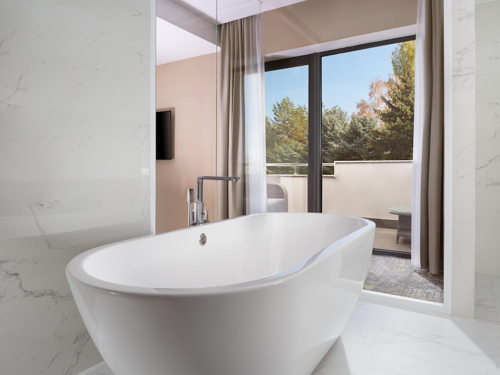 Suite Deluxe, 1 cama de matrimonio grande con sofá cama del hotel Swissôtel Wellness Resort Alatau Almaty. Foto 4