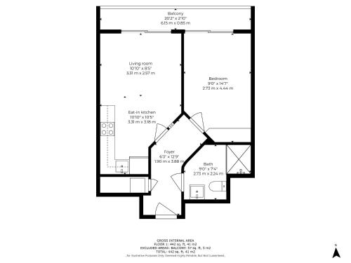 Apartamento de 1 dormitorio del hotel Grays Inn by Aeria Apartments. Foto 19