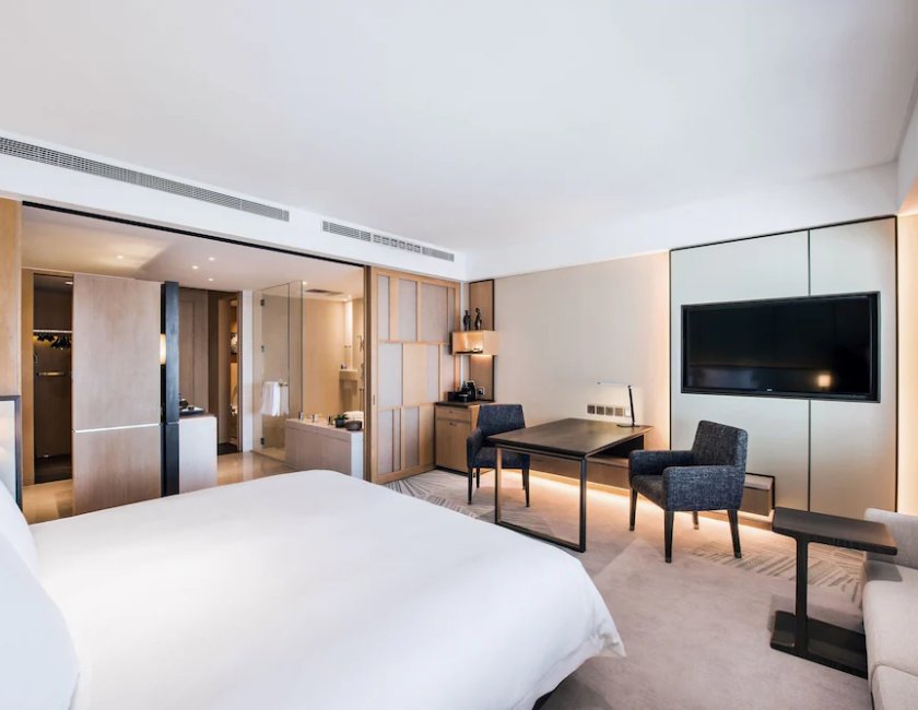 1 cama king size del hotel Park Hyatt Beijing. Foto 3