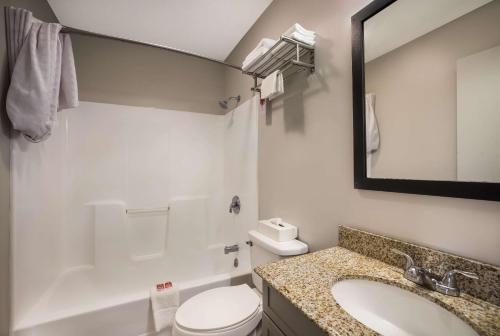 Habitación con cama extragrande. del hotel Econo Lodge Inn and Suites Canandaigua. Foto 3