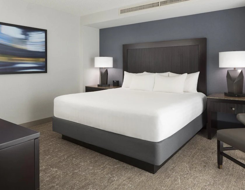 Estudio, 1 cama de matrimonio grande del hotel Hyatt Regency San Francisco Airport. Foto 2