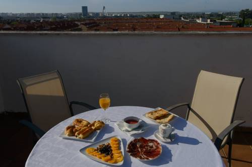 Habitación Doble con terraza dos camas separadas del hotel Mm Badajoz. Foto 1