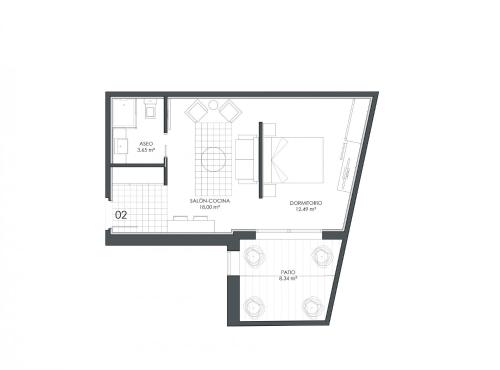Studio with Patio - Ground Floor del hotel Casa Sevilla 1920 Suites By Época. Foto 13