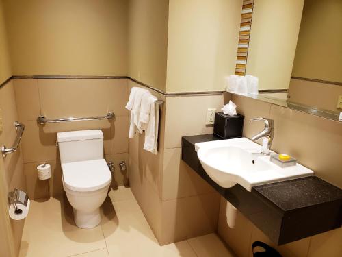 Habitación Doble con 2 camas dobles adaptada para personas con movilidad reducida del hotel Belvedere