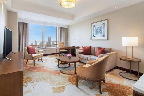 Suite Deluxe Business Class del hotel Radisson Blu Shanghai New World
