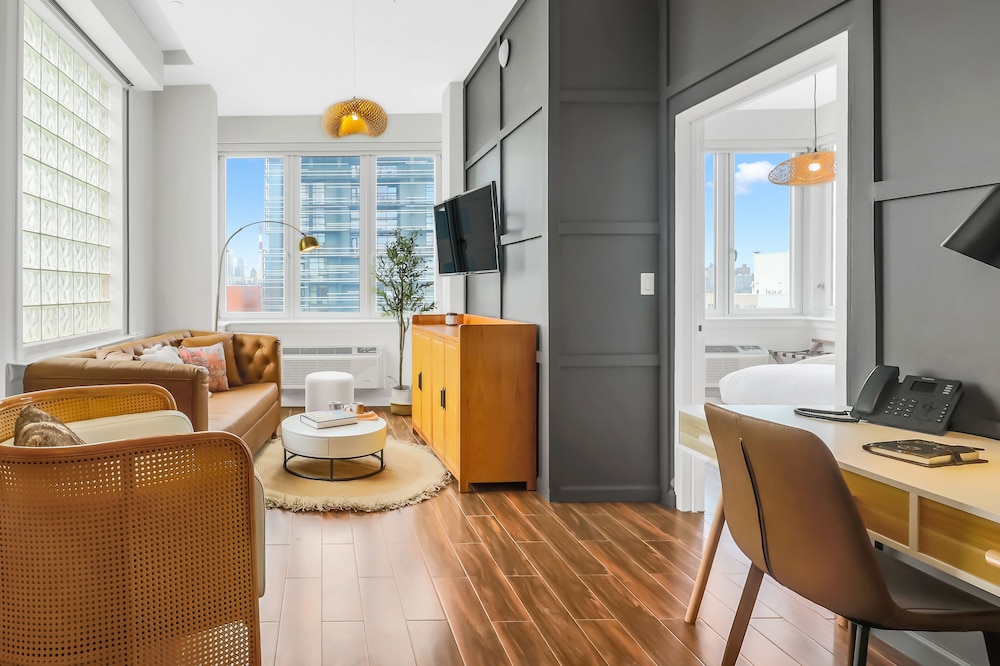 Suite de 1 Dormitorio con Vista a Manhattan - Cama King del hotel The Modernist
