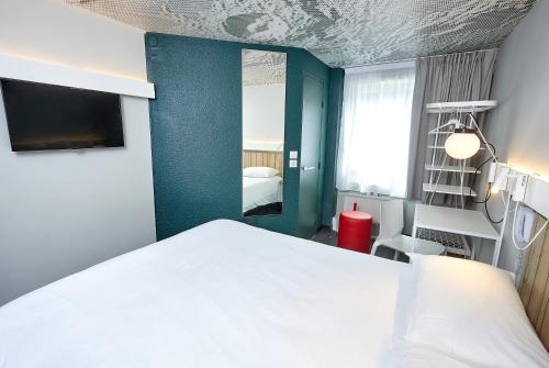 Habitación Standard con una cama doble del hotel IBIS AUXERRE CENTRE. Foto 4