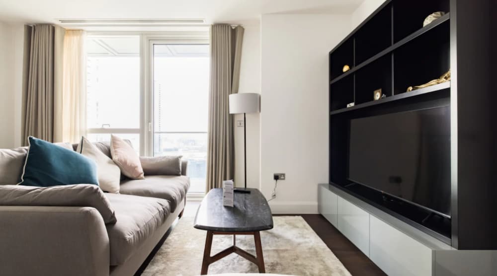 Apartamento Balcón o Terraza Con Cocina 1 Cama king 1 habitación Vista ciudad Accesible Sofá Cama incluido del hotel Charles Hope Apartment Canary Wharf. Foto 3