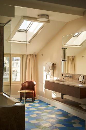 Habitación Doble con Terraza del hotel du Sentier