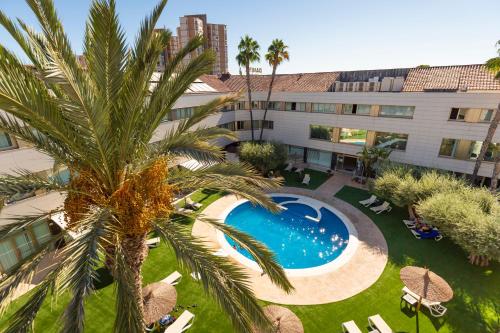 Habitación Familiar con vistas al jardín del hotel Daniya Alicante