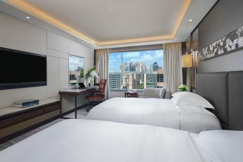Habitación Doble Clásica con vistas a la ciudad - 2 camas del hotel Intercontinental Grand Stanford Hong Kong, An Ihg. Foto 5