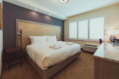 Habitación con 1 cama extragrande y escritorio del hotel Tailwater Lodge Altmar, Tapestry Collection by Hilton. Foto 2