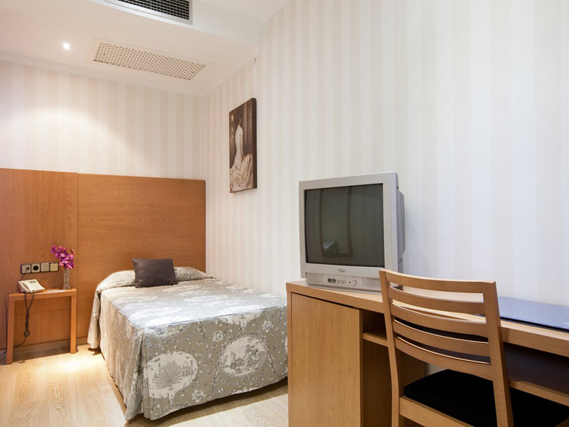 Habitación individual del hotel Ramblas Barcelona