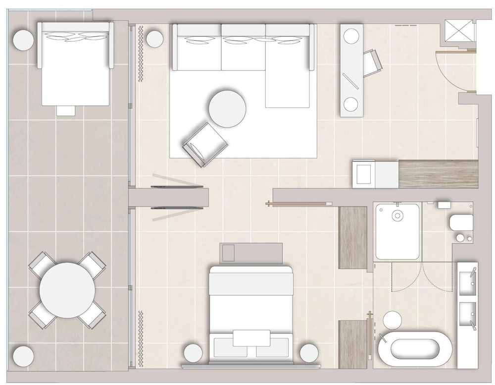 Suite Deluxe, 1 habitación, vistas al mar del hotel Ikos Porto Petro. Foto 7